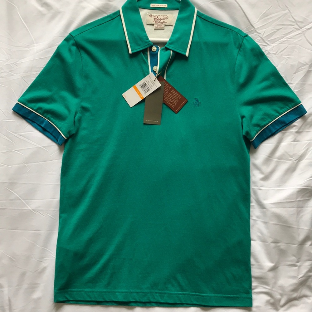 Penguin Heritage Slim Fit Polo - Green